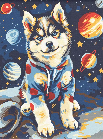 Diamentowa Mozaika - Kosmiczny husky ©art_selena_ua