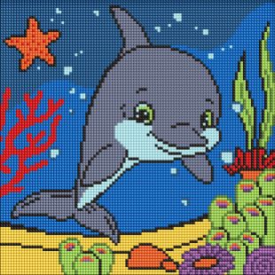 Diamentowa Mozaika - Uprzejmy delfin ©art_selena_ua