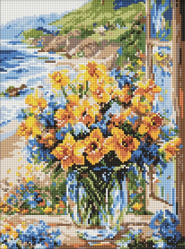 Diamentowa Mozaika - Kwiatowe wybrzeże ©art_selena_ua