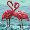 Diamentowa Mozaika - Jasne flamingi ©art_selena_ua