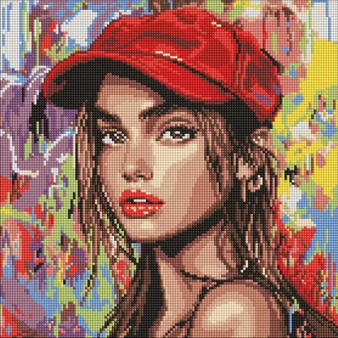 Diamentowa Mozaika - Nowoczesny Czerwony Kapturek ©art_selena_ua