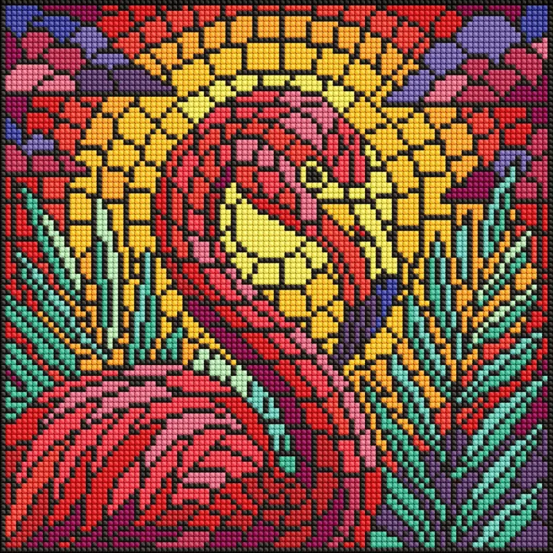Diamentowa Mozaika - Witraż. Flaming ©art_selena_ua