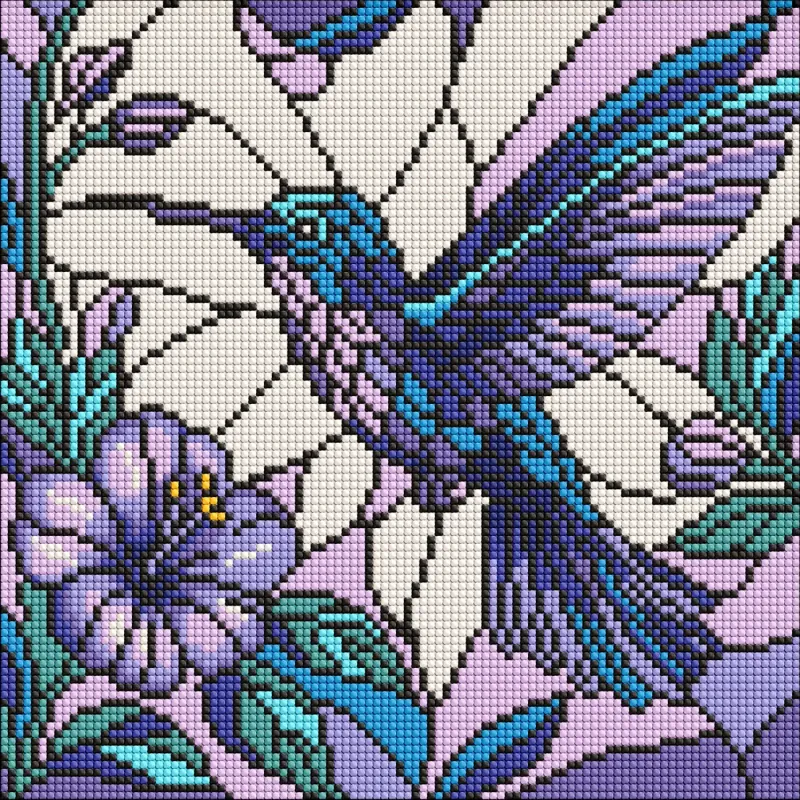 Diamentowa Mozaika - Witraż. Koliber ©art_selena_ua