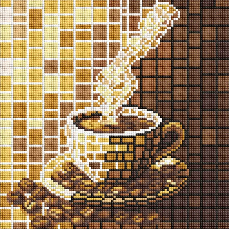 Diamentowa Mozaika - Witraż. Kawa ©art_selena_ua