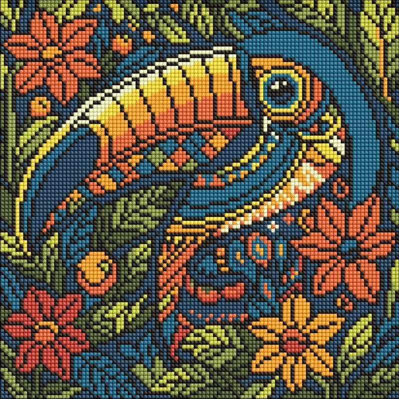 Diamentowa Mozaika - Witraż. Tukan ©art_selena_ua