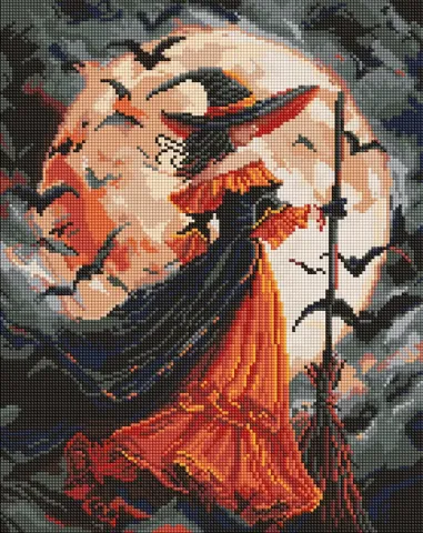 Diamentowa Mozaika - Czarownica przy księżycu ©art_selena_ua