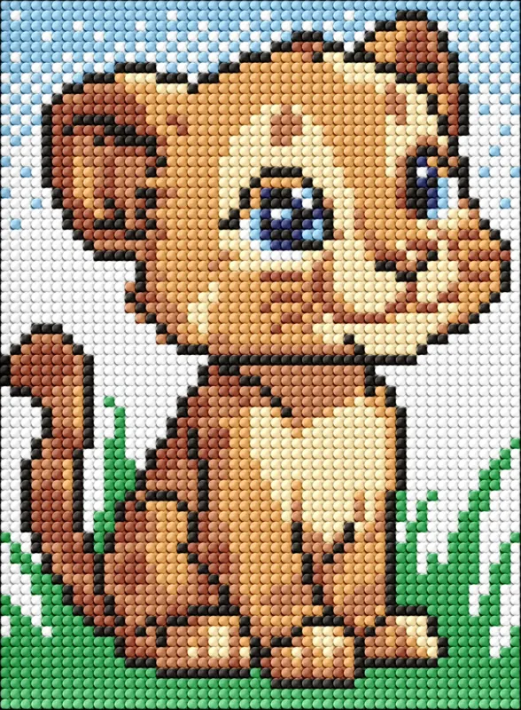 Diamentowa Mozaika bez ramy - Mały lew ©art_selena_ua