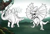 Książka-kolorowanka z naklejkami - Drapieżne dinozaury ©art_selena_ua