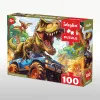 Puzzle Tyranozaur na dżipie, 100 elementów ©art_selena_ua