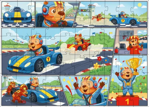 Puzzle Kapibara i Wielkie Wyścigi, 60 elementów ©art_selena_ua
