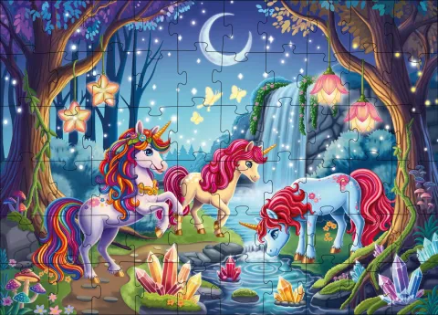 Puzzle Magiczne jednorożce, 60 elementów ©art_selena_ua